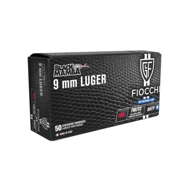 Munição Fiocchi 9mm Black Mamba 100gr Valor Unidade